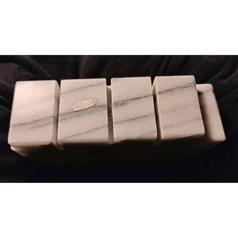 Vintage Marble Paperweight Elephant Penholder envelope holder office Taiwan MCM - Picture 4 of 5